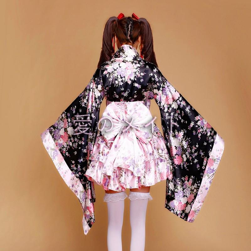 レディース　桜コスプレ６点セット　アニメ服　和服　スカート　チョーカーなど　レッド　ピンク　S　M　L　XL　2XL　3XL｜alicedoll｜04