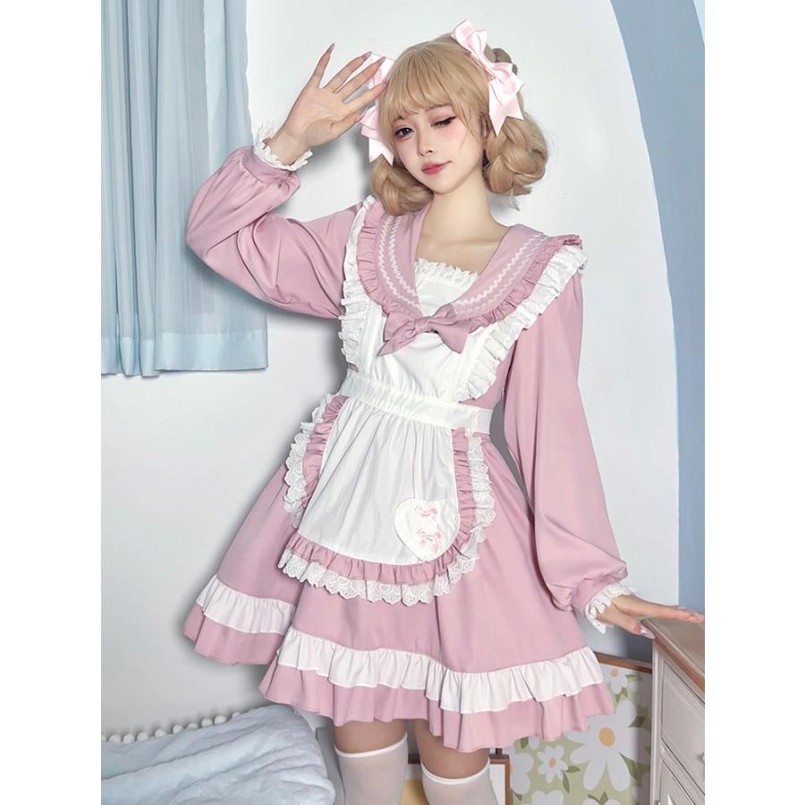 メイド服 セーラー ワンピース セーラー服 メイド 制服 ロリータ