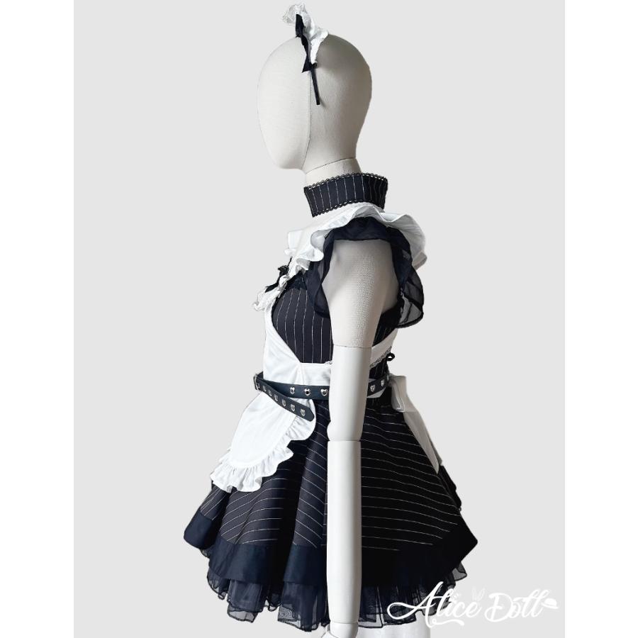 メイド服 セット レディース かわいい クラシカル 黒白 ミニ丈