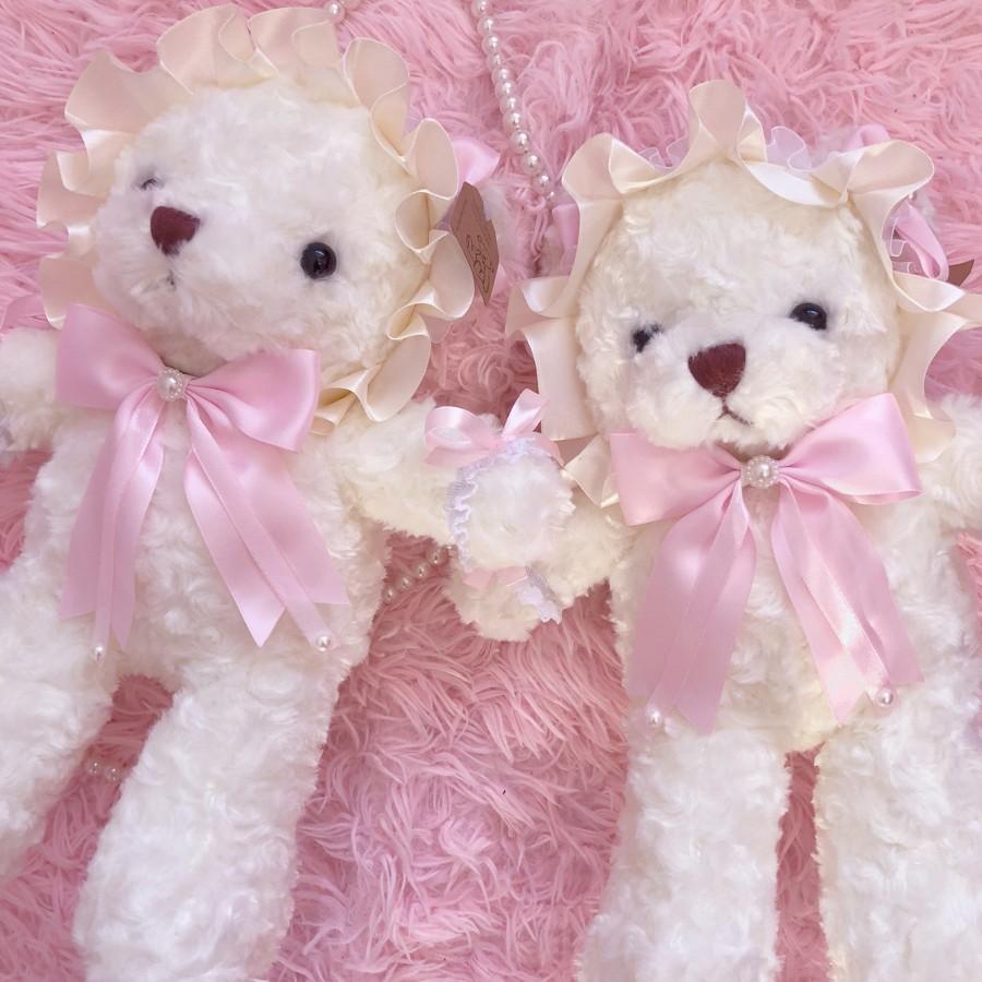 ラブリーベイビーくま ぬいぐるみ ロリィタ 部屋飾り 海外作家様 ハンドメイド 🐻販売中のKumami Bearの子たち —— #ベルズルーム #bellsroom