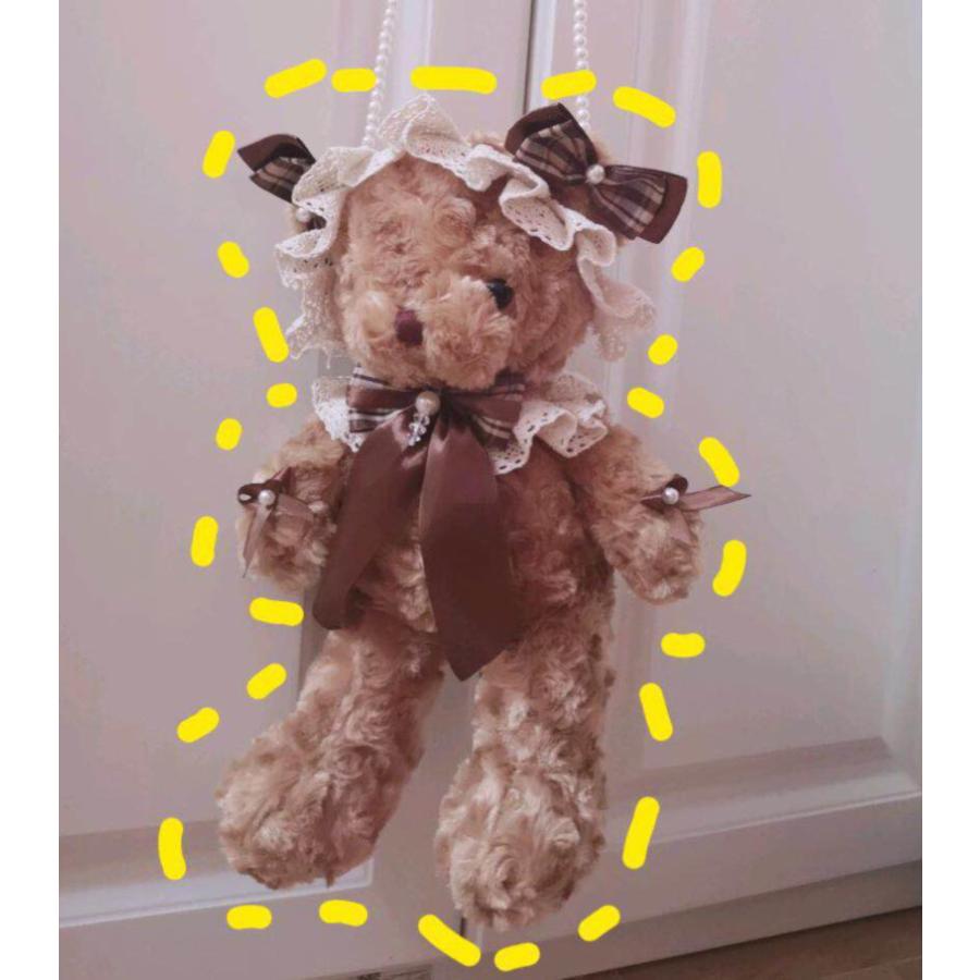 ロリータ バッグ 甘ロリ テディベア ポシェット レディース ぬいぐるみ