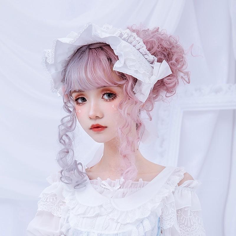 ロリータ へアバンド カチューシャ ヘッドドレス かわいい フリル 姫 豪華 ホワイト ピンク A Alice Doll 通販 Yahoo ショッピング