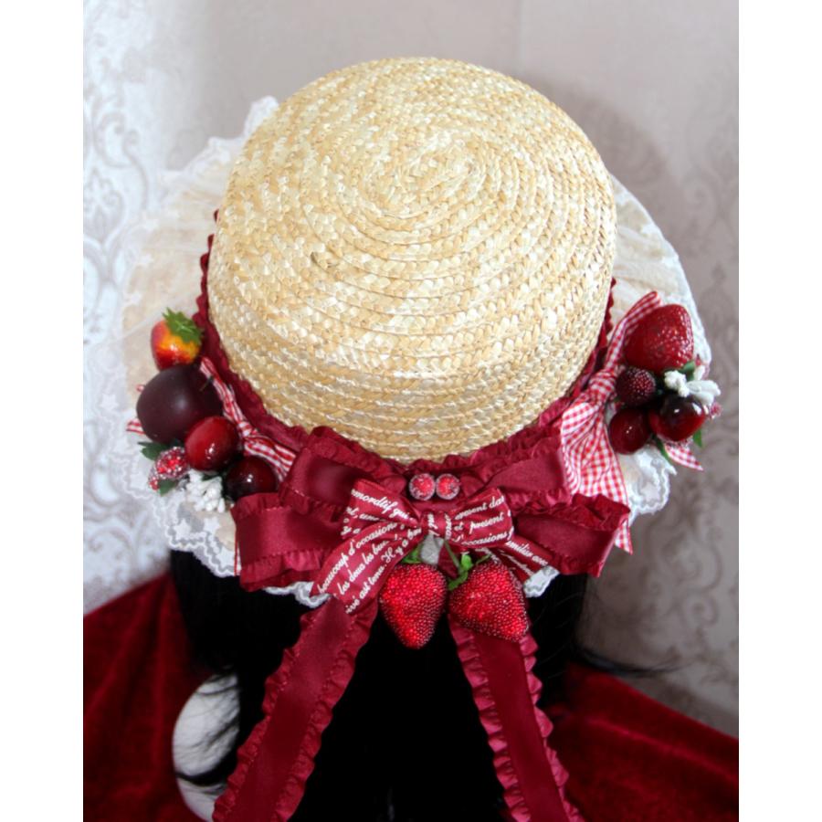 ロリータ 帽子 レディース 麦わら帽子 夏 いちご かわいい ハンドメイド 欧風 田園風 クラシカル A Alice Doll 通販 Yahoo ショッピング
