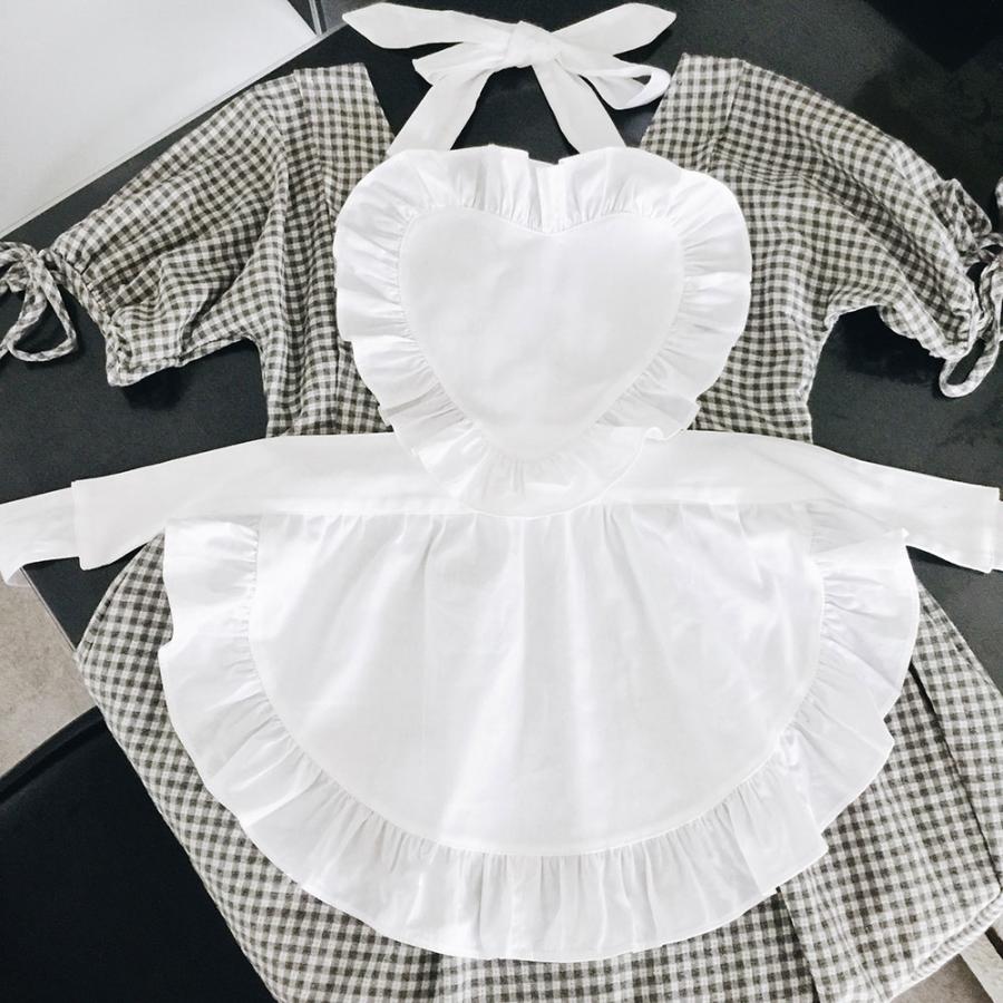 エプロン ロリータ メイド ホルターネック ハート メイド喫茶 カフェ
