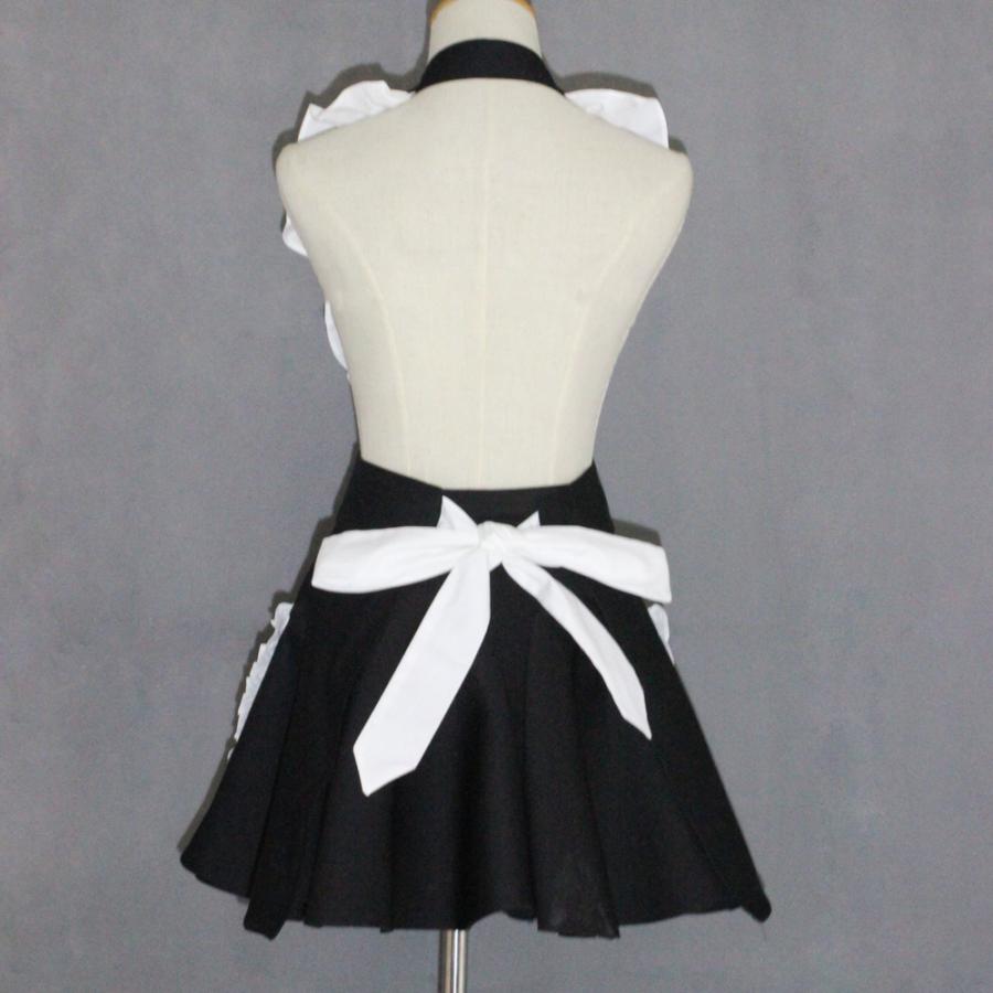 エプロン メイド ロリータ ポケット付き ハート リボン フリル 可愛い