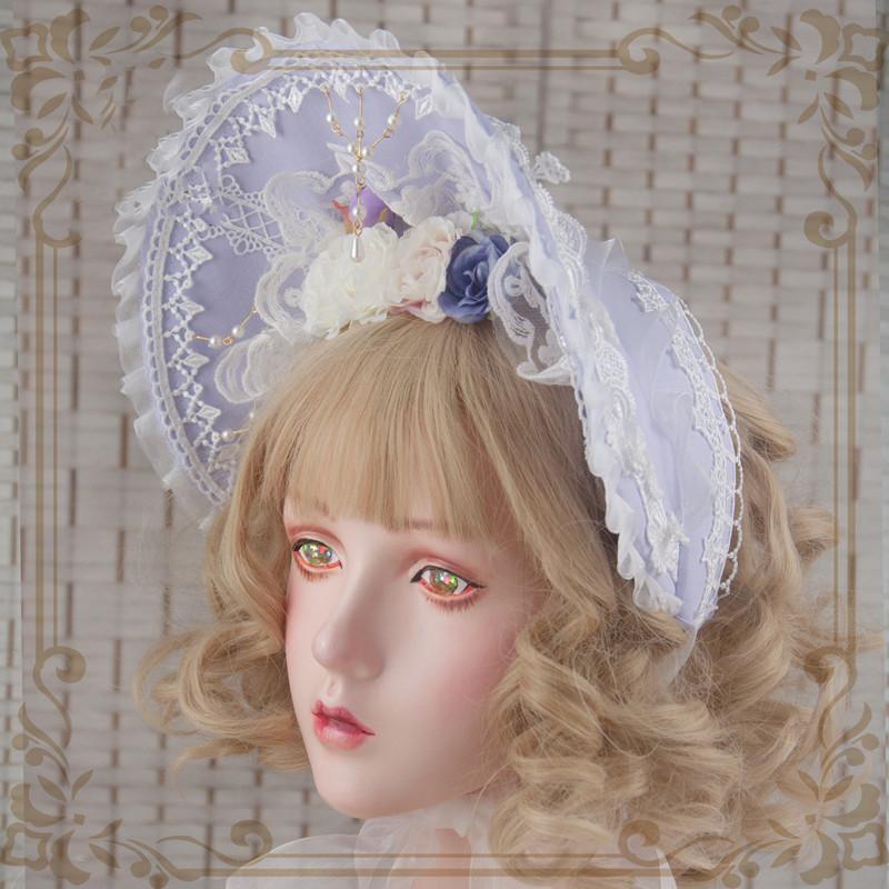 ロリータ ボンネット ボンネ 帽子 ヘッドドレス アクセサリー フラワー