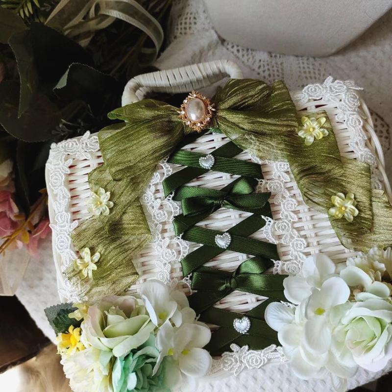 ロリータ ラタンバスケット ロリィタ レディース 甘ロリ 籐かご ミニ