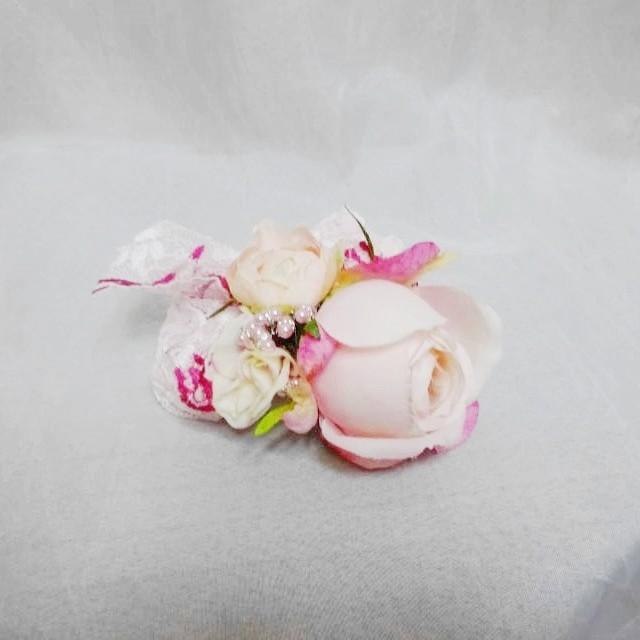 造花・アートフラワー　ピンクの薔薇のラウンドブーケ｜aliceinflowergarden｜06