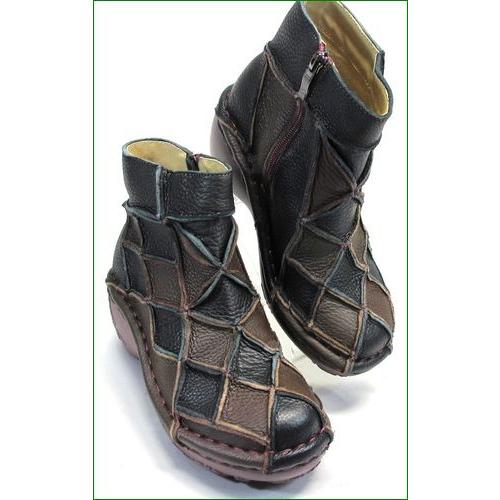 エスタシオン靴 estacion et088bl ブラックコンビ 【ヒールアップが