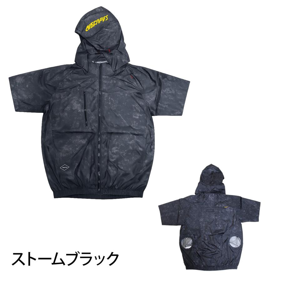 AC2096半袖ブルゾン(XL、ストームブラック)＋FBセット　バートル空調服 2026新作バートル AC2096 半袖ブルゾン エアークラフト 遮熱 UVカット