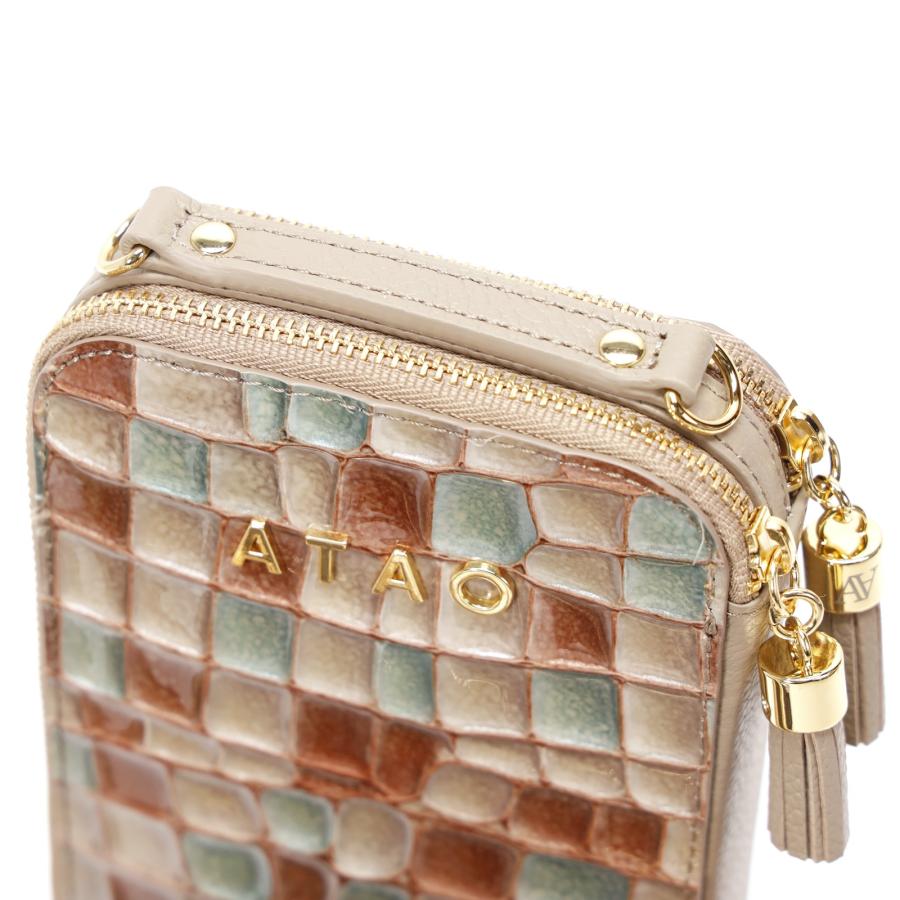 ATAO(アタオ) 財布 アミュレット ヴィトロ アイボリー ショルダーウォレット/タッセル/2WAY/型押し加工 レザー 楽天市場】【ATAO公式】アミュレット・ヴィトロ ロージーラベンダー