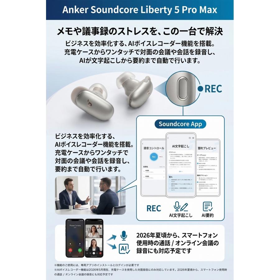 Anker Soundcore Liberty 5 Pro Max D1204N11 アンカー リバティ5