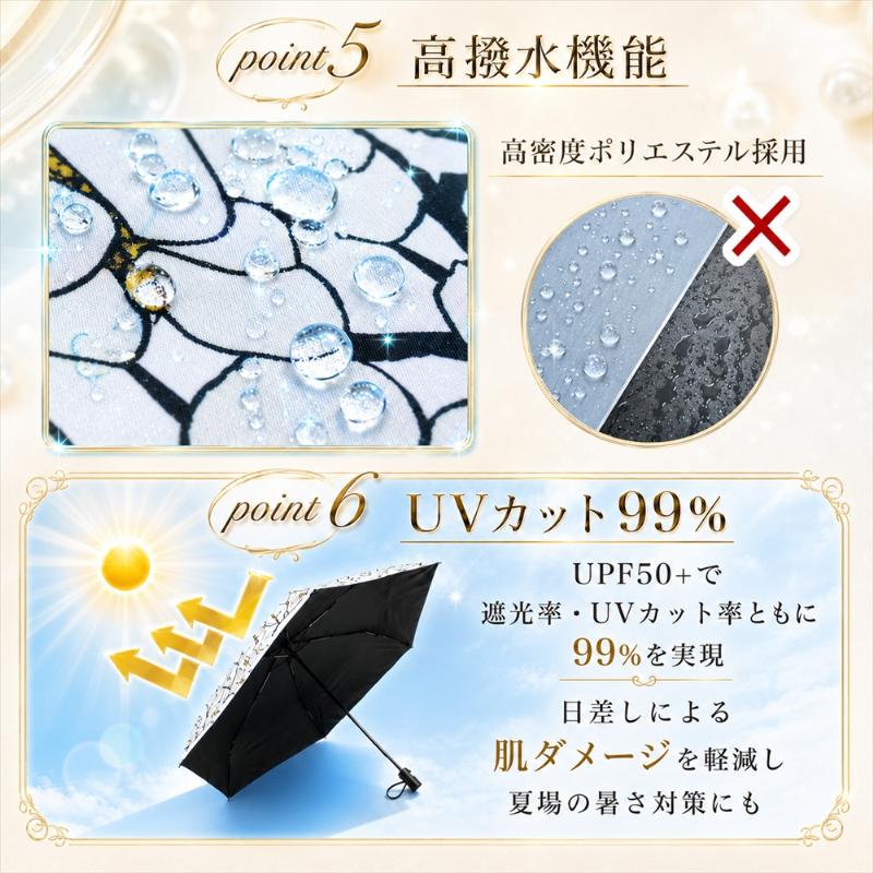 ティファニースタジオコレクション SATTO コラボ 折りたたみ傘 日傘