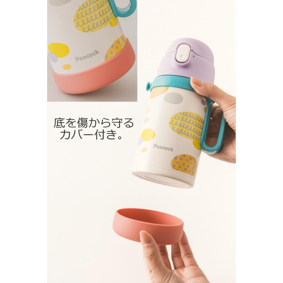 日本 レトロ瓶 ビッグサイズ 500ml 明治牛乳瓶 高さ20cm 2本セット ピーコック魔法瓶工業 名入れ 可 ピーコック 2way ストロー&ダイレクト
