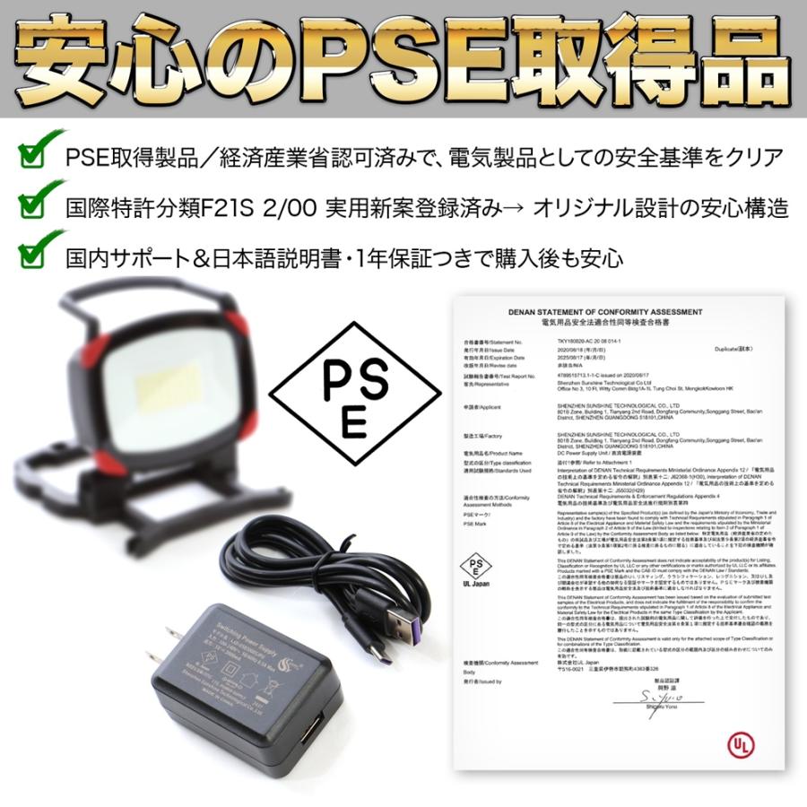 作業灯 led 充電式 日本メーカー ワークライト ポータブルLEDライト