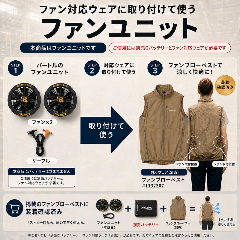 即日発送 バートル AC10-1 ファンユニット 2026新型 最大風量120L