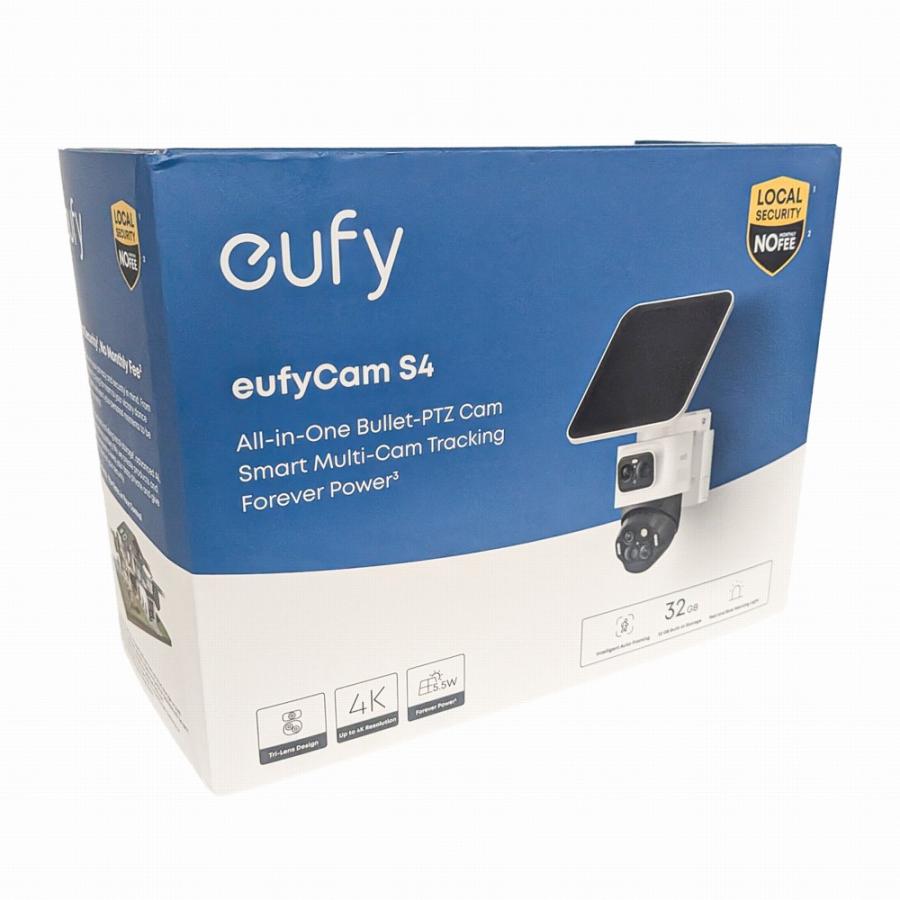 18ヶ月保証 Eufy eufyCam S4 固定式 追尾式 2-in-1 4K 防犯カメラ