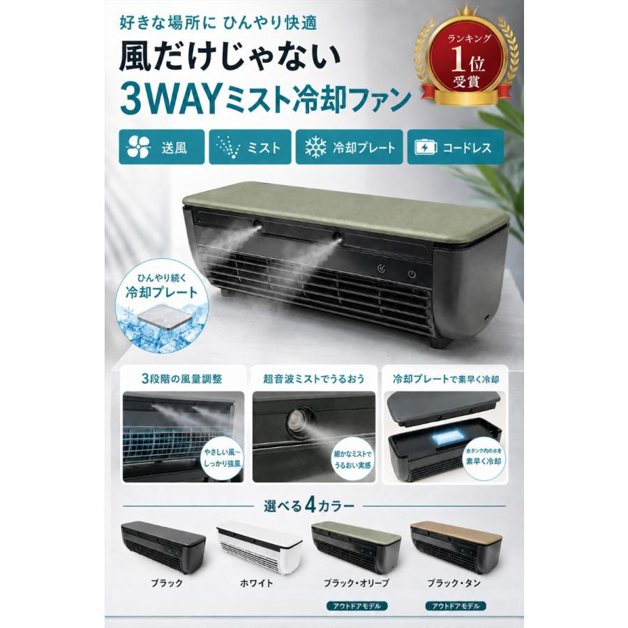 1位獲得 2026最新モデル 冷却プレート 搭載 ミスト ミニクーラー 空調
