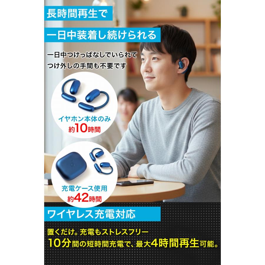 18ヶ月保証 Anker Model A3874 Soundcore AeroFit 2 オープンイヤー イヤホン スポーツ ワイヤレス ランニング トレーニング ジム 送料無料の画像