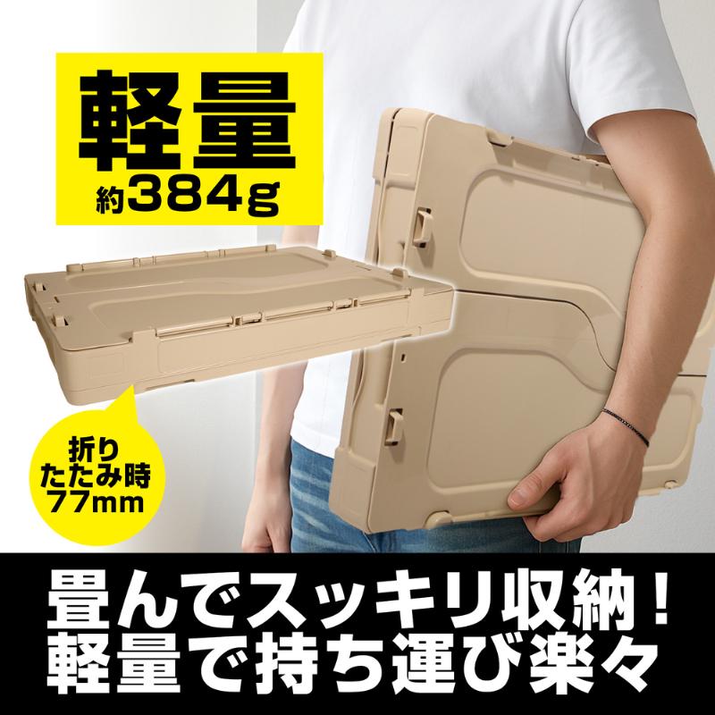 サンコー　折りたたみ式コンテナ前開きタイプ　５個セット サンコー 5個セット 日本製 折りたたみ コンテナボックス 軽量型 窓