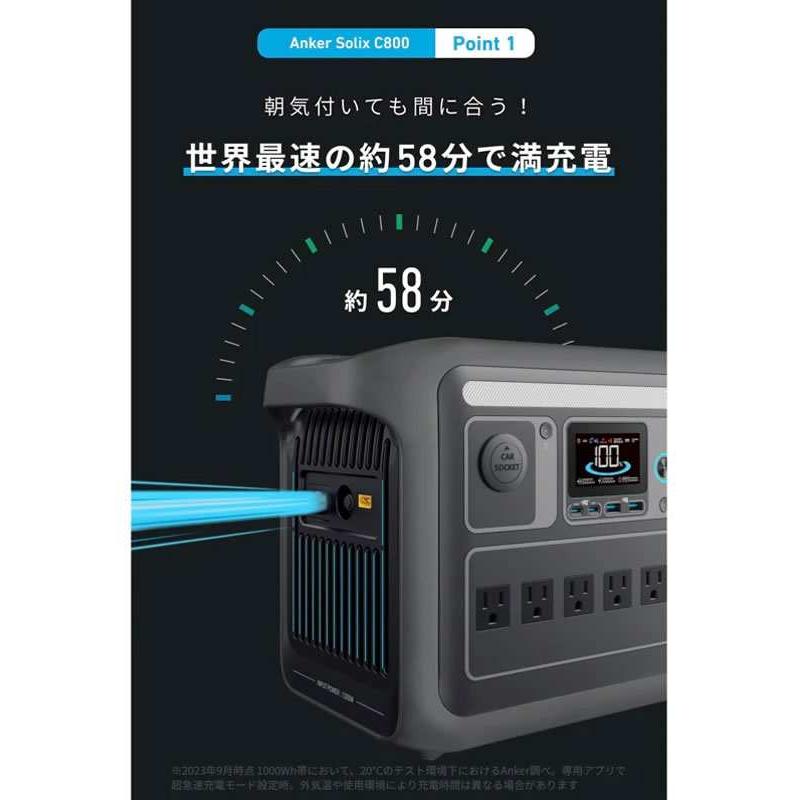 Anker アンカー・ジャパン A17535Z1 Solix C800 Portable Power 