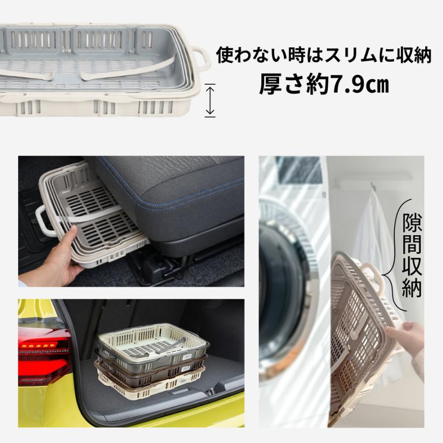 サンコー 日本製 たためるレジカゴ 買い物カゴ バスケット カゴ