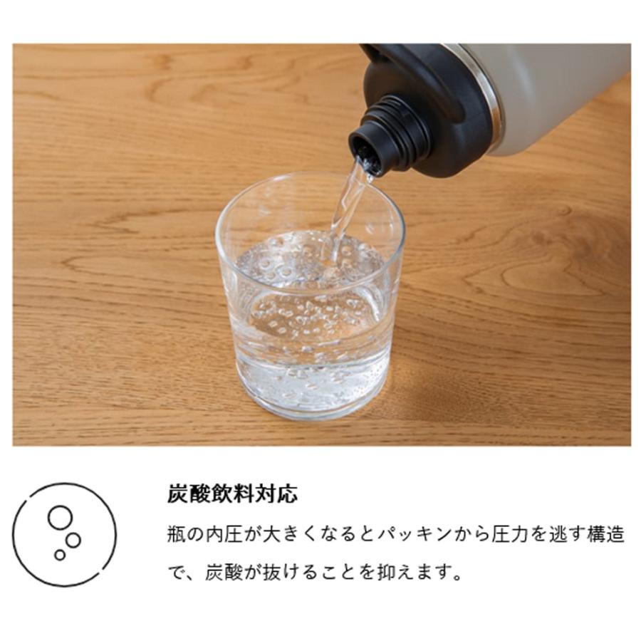 ピーコック魔法瓶工業 大容量 炭酸対応 水筒 ピーコック AJL-R100 炭酸