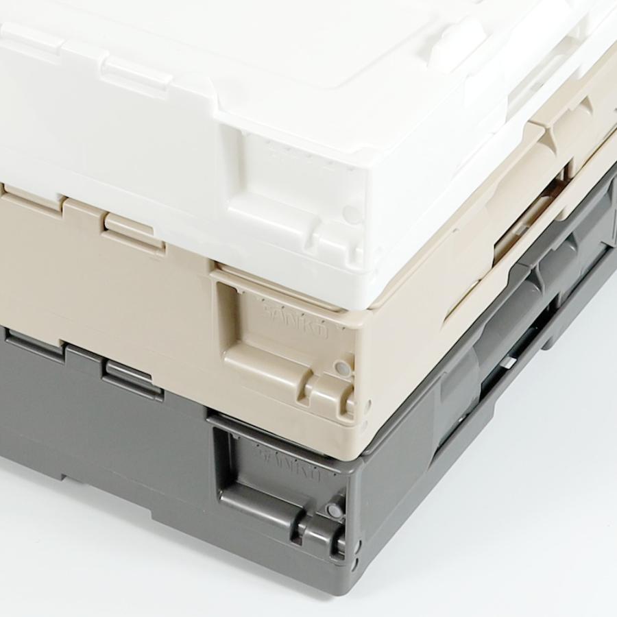 3個セット 日本製 コンテナボックス 折りたたみ 大型 蓋付き 50L 3個セット 日本製 コンテナボックス 折りたたみ 大型 蓋付き 50L