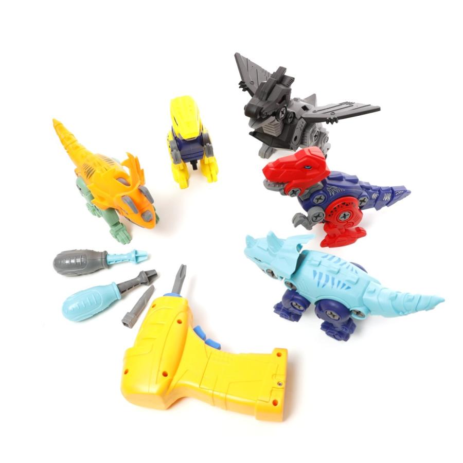 DINOKUN 恐竜キャラクター おもちゃ MRG JAPAN MRG 恐竜 おもちゃ 大工さん ごっこ DIY 組み立て 電動