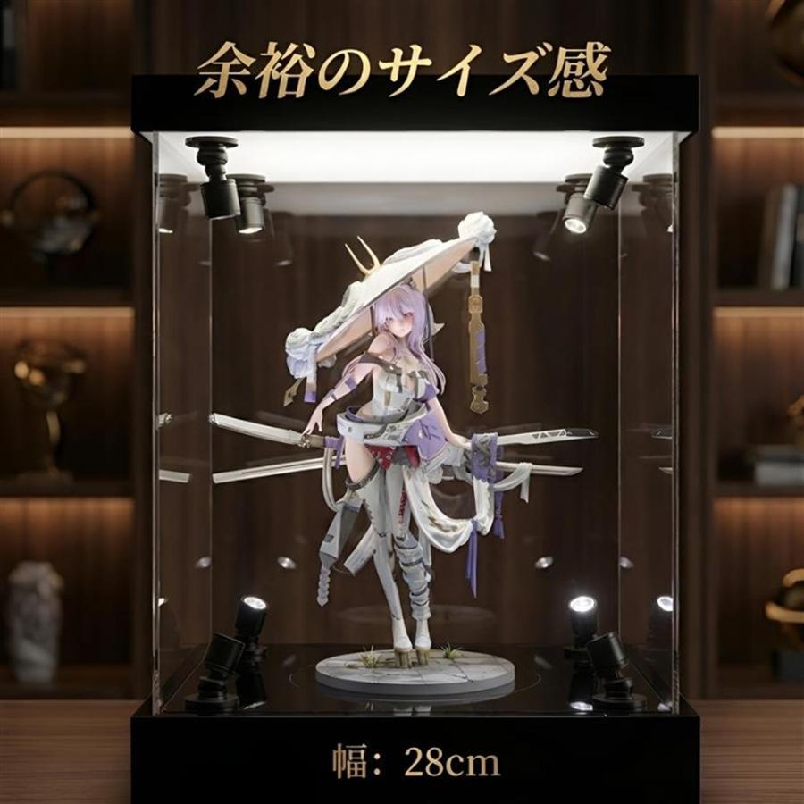 フィギュアケース 回転式 LED 大型 ディスプレイケース コレクション