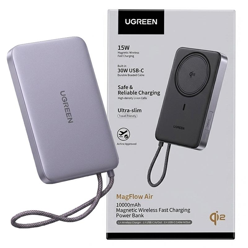 UGREEN Air モバイルバッテリー PB570 10000mAh 薄型13.9mm マグネット