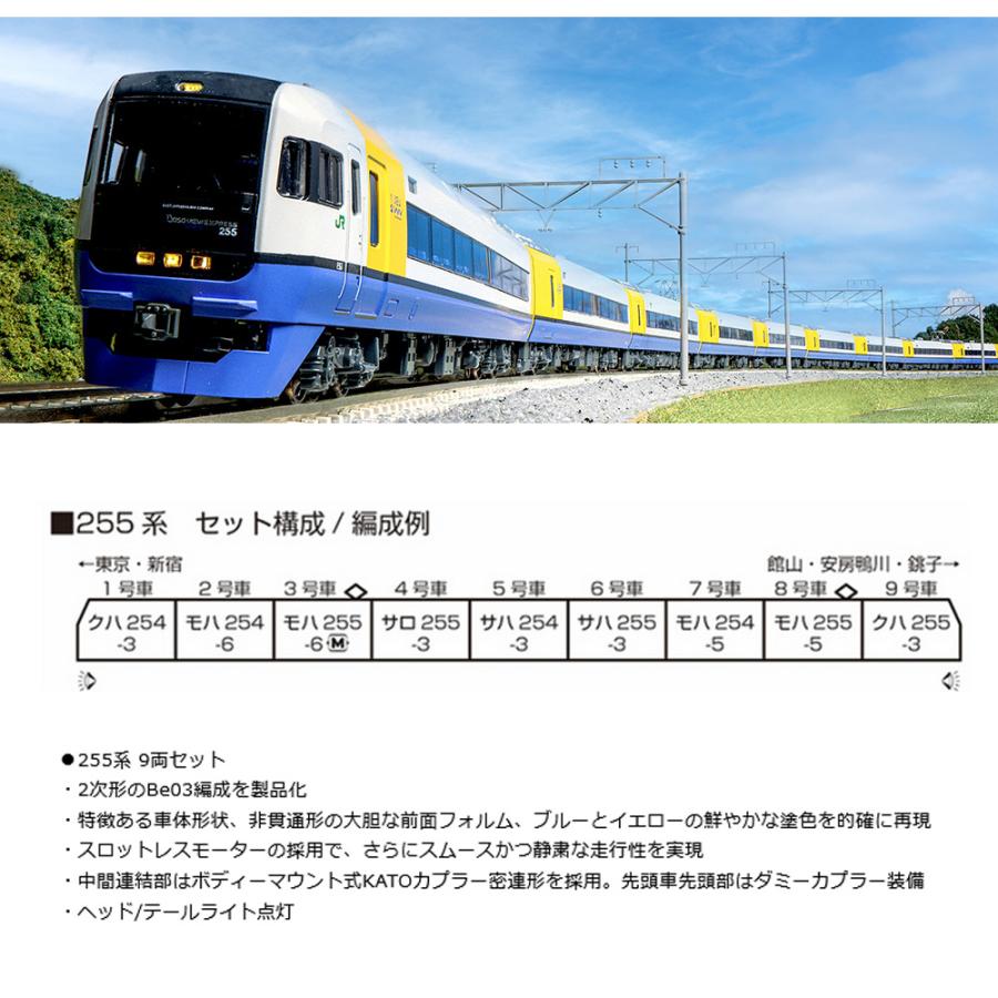 カトー No:10-1870 KATO JR 255系 9両セット 房総特急(Boso View カトー No:10-1870 KATO JR 255系 9両セット 房総特急(Boso View