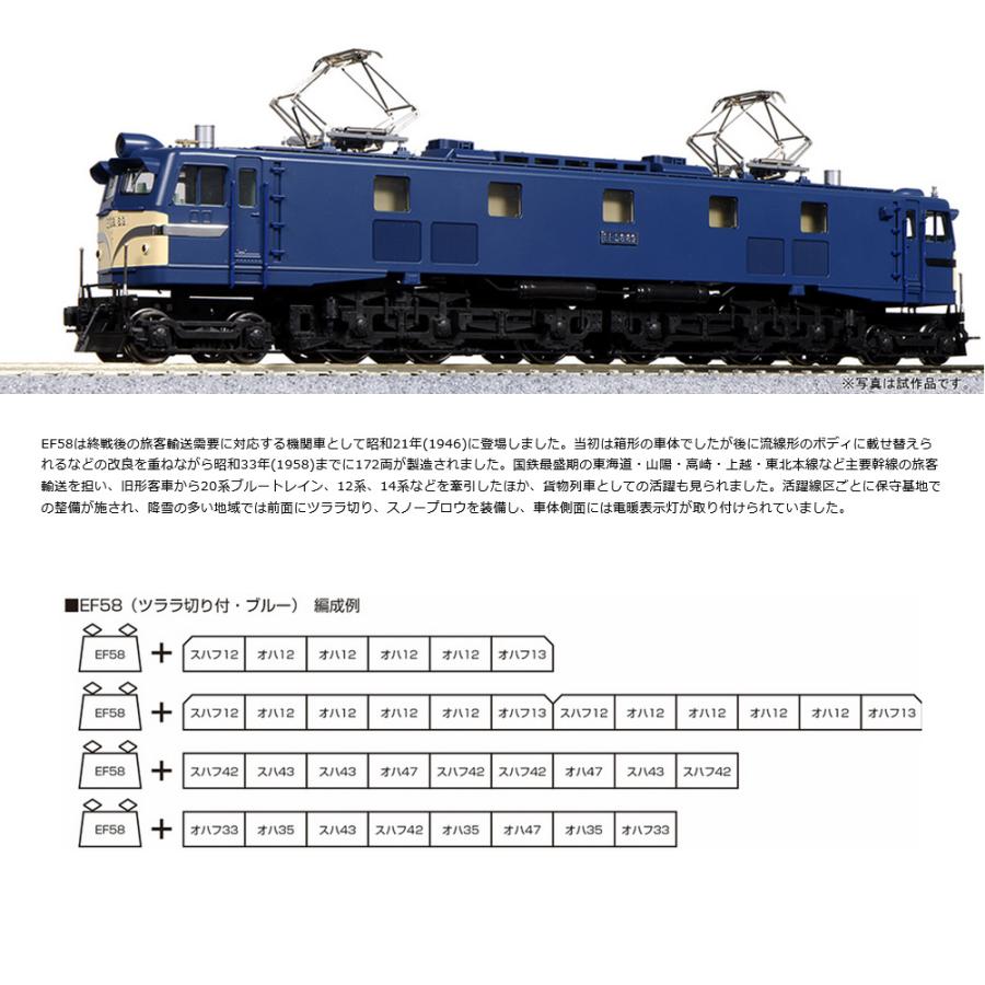 カトー 【HO】No:1-324 KATO (HO)EF58(ツララ切り付・ブルー カトー 【HO】No:1-324 KATO (HO)EF58(ツララ切り付・ブルー