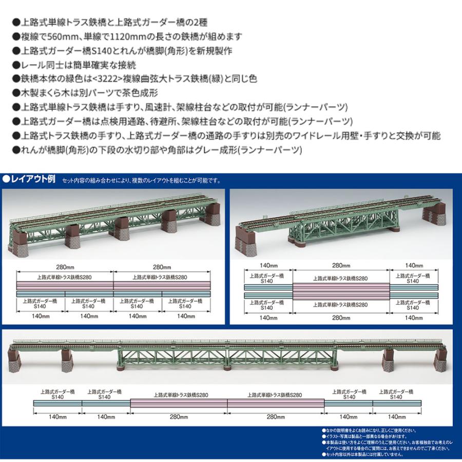 トミックス No:3270 TOMIX 上路式鉄橋セット(緑) ファイントラック