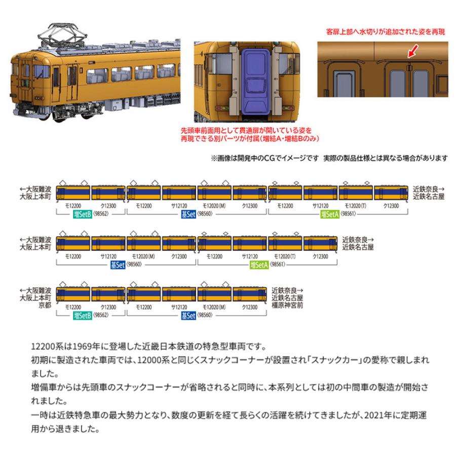 トミックス No:98560 TOMIX 近畿日本鉄道 12200系基本セット 4両 トミックス No:98560 TOMIX 近畿日本鉄道 12200系基本セット 4両