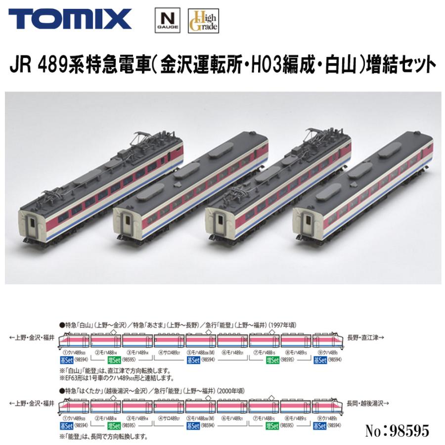 トミックス No:98595 TOMIX 489系特急電車(金沢運転所・H03編成 トミックス No:98595 TOMIX 489系特急電車(金沢運転所・H03編成