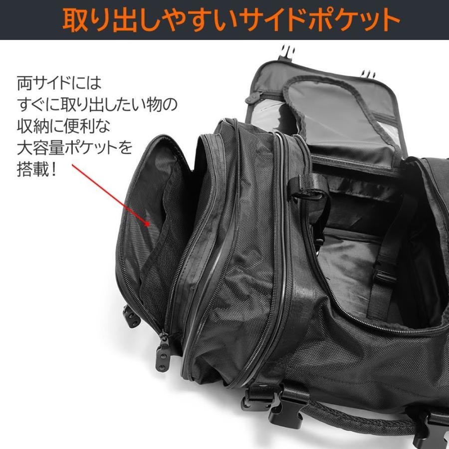 シートバック バイク ポケット 大容量 シートカバー 収納袋  バイク オートバイ 27L ブラック アウトドア ツーリング レインカバー付き ヤマハ キャンプ｜alicemall｜11