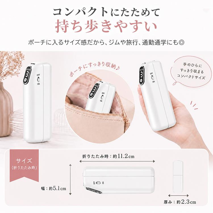 コンパクト ヒートブラシ USB充電式 コードレス ヘアブラシ ヘア