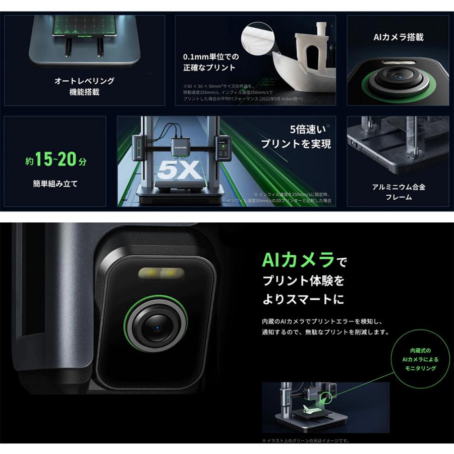 AnkerMake M5 3Dプリンター（高速印刷・AIカメラ搭載） 【公式通販】