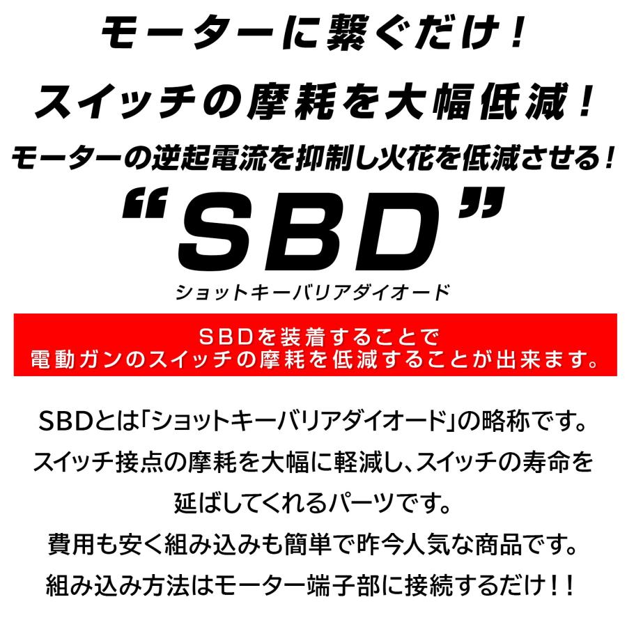 SBDキット M4A1 SOPMOD CQB-R レシー Mk18Mod.1用 AK G36 P90用 G3 MP5 STEYR SIG M14用 電動ハンドガン用 トリガーレスポンス燃費向上 東京マルイ｜alicemall｜07