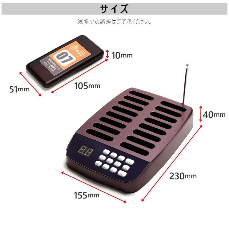 ゲストページャー 呼び出しベル ワイヤレス フードコート 飲食店 受信機 16台セット ゲストレシーバー 日本語説明書付き 日本語カード付き コロナ対策