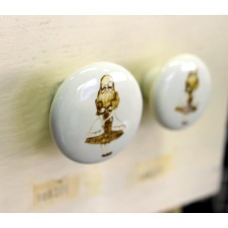 □不思議の国のアリスの陶器ノブL 【アリスの時間】☆ : アリスの時間