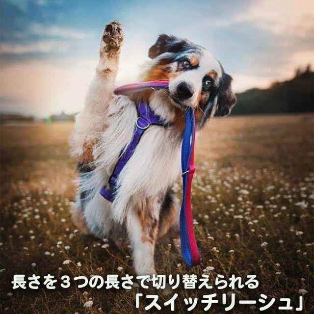 犬 リード 4dox リーシュ 肩掛け可能 3way おしゃれ ソフトな手触り