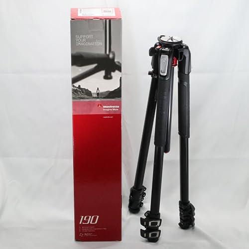 Manfrotto　190プロアルミニウム三脚　3段　イタリア製　格納高59cm　MT190XPRO3　自重2kg　耐荷重7kg　全伸高160cm