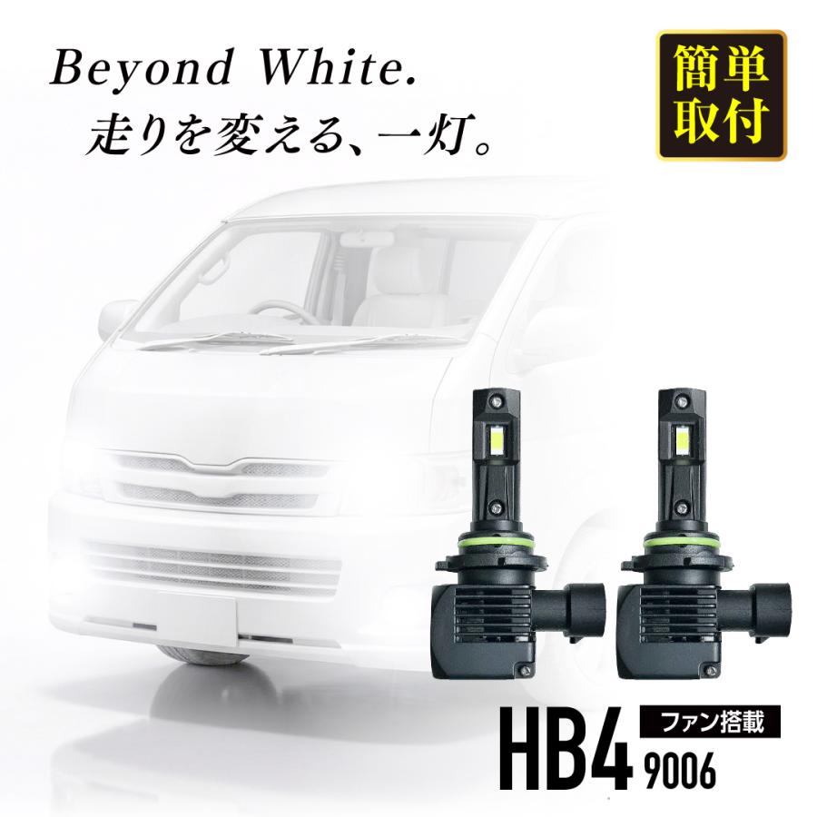 《10月限定クーポン発行中》LED ヘッドライト フォグライト HB4 車検対応 10000LM 6500K ホワイト バルブ ランプ 爆光 高輝度 12V 大型 静音 ファン 2個セット | 