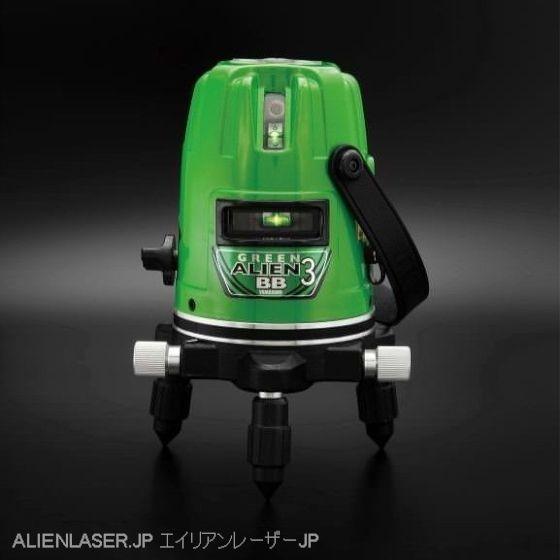 送料無料 1年保証 山真 ヤマシン 2ライン グリーン エイリアン レーザー 墨出し器 GA-03BB 本体｜alienlaser｜06