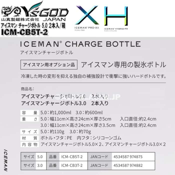 ICM-CB5T-2 チャージボトル5.0タイプ (2本入) アイスマンプロX 用 約