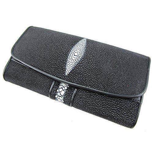 Pelgioスティングレー エイ革の長財布黒色三折 レディースファッション 財布 Pico