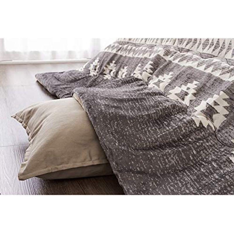 人気新品 キリム柄 長方形 190 240cm こたつ布団 薄掛けタイプ グレ 保温力 こたつ掛け布団 省スペース ウォッシャブル 洗える 撥水加工 こたつ掛け布団 上掛け