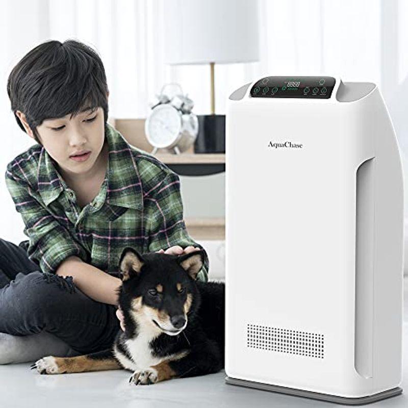 限定製作 最新型aquachase 空気清浄機 ホ ６重濾過 Hepaフィルター マイナスイオン機能搭載 静音性能が優れている スピード集塵 花粉 空気清浄機